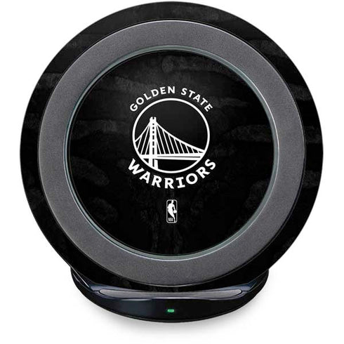 NBA Golden State Warriors Black Animal Print Fast Charge Wireless Charging Stand Skin